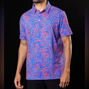 Sunday Swagger pink blue men’s golf polo size 2XL